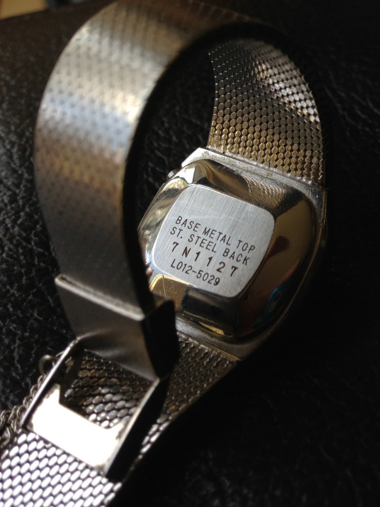 Back of Seiko L012 5029