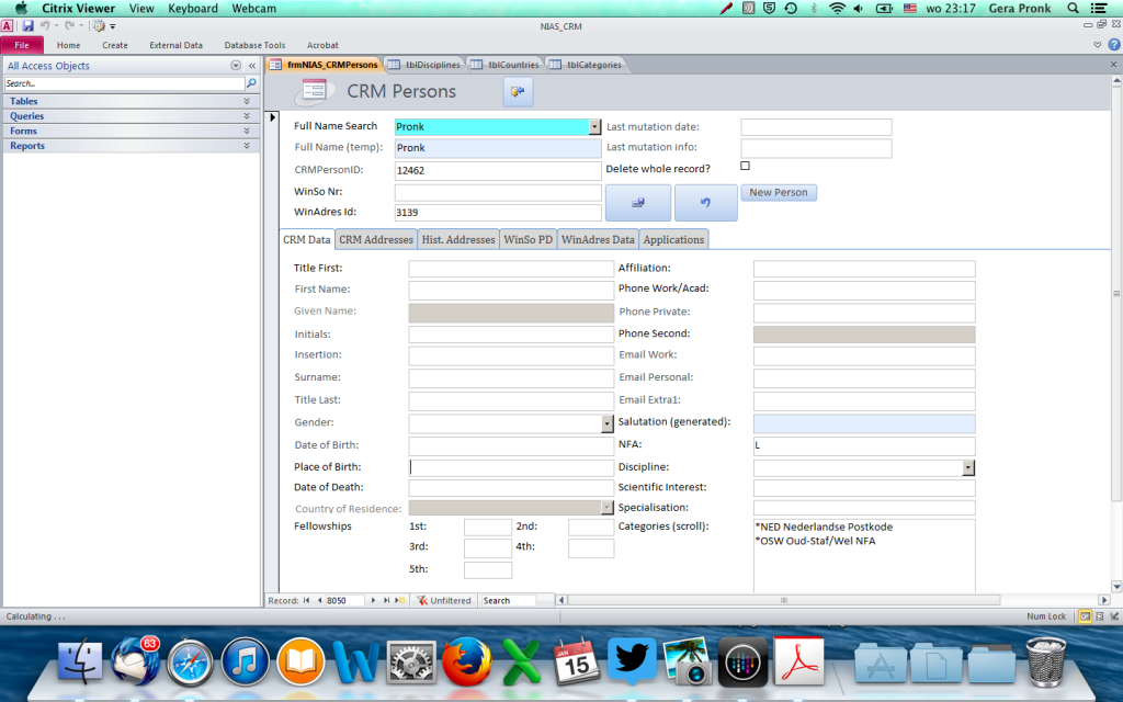 Data migration and new database NIAS